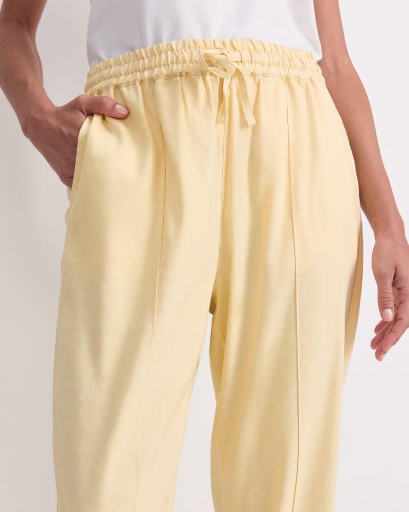 Rosa Tapered Linen Pant in SUN