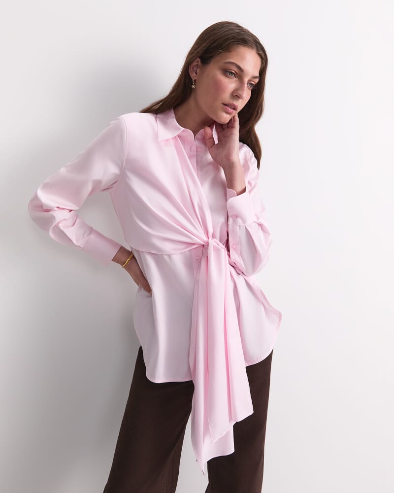 Naomi Twist Shirt in BLUSH