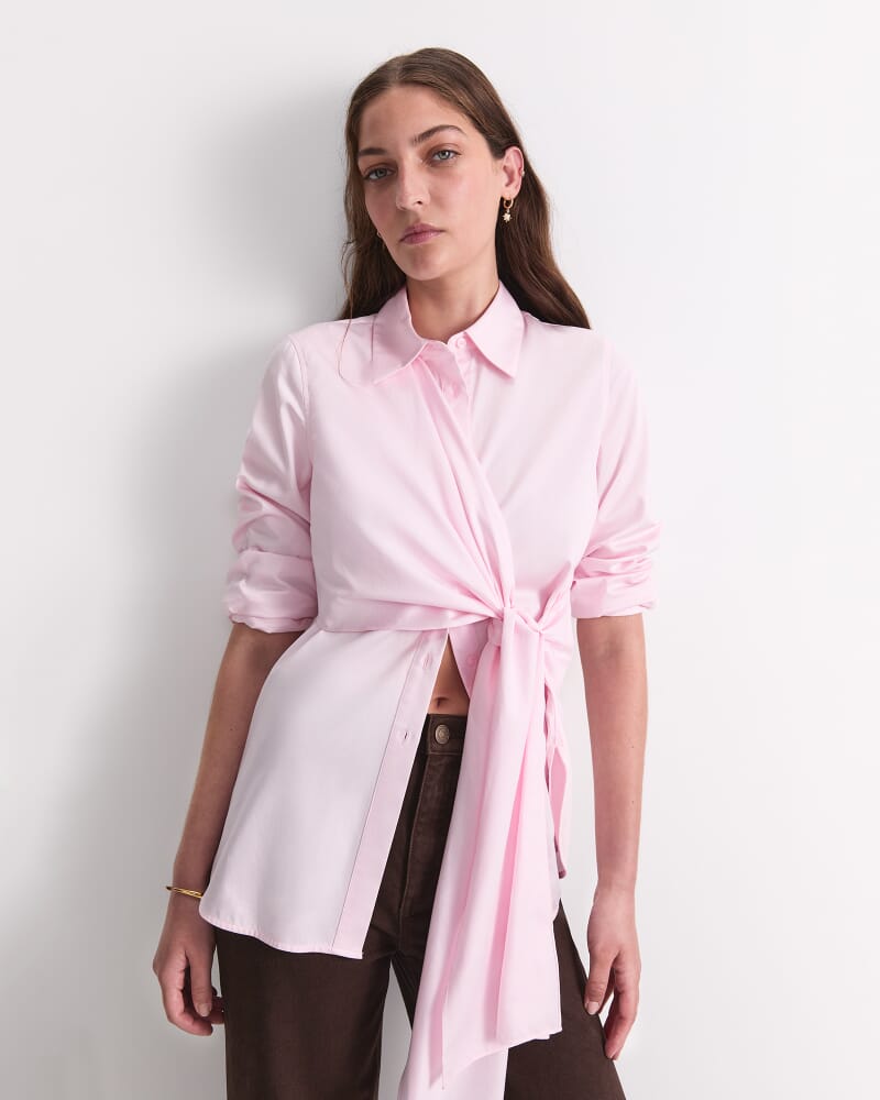 Naomi Twist Shirt in BLUSH