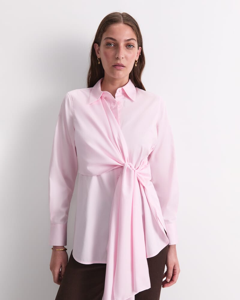 Naomi Twist Shirt in BLUSH