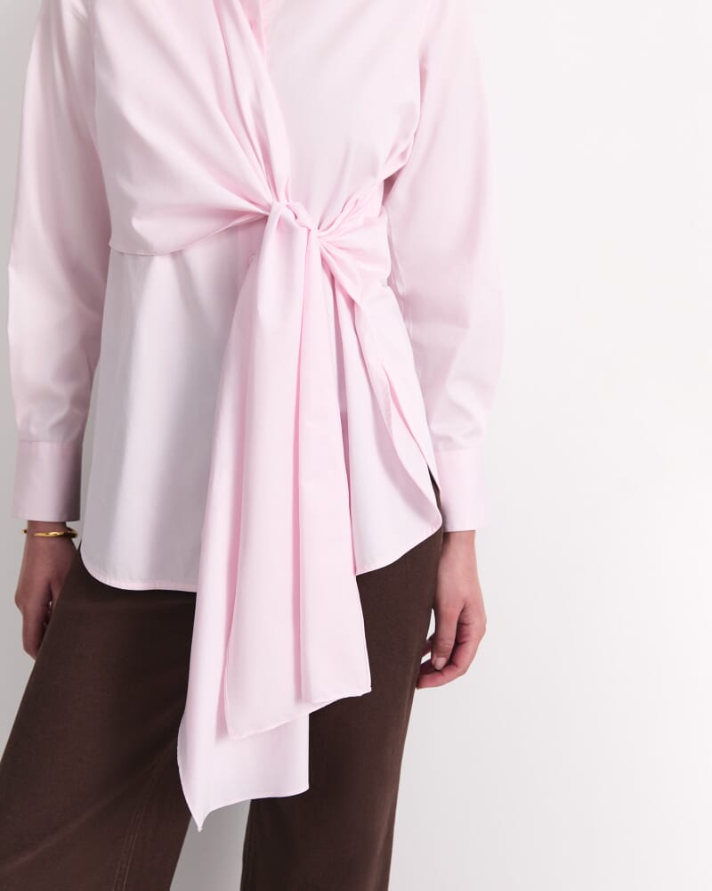 Naomi Twist Shirt in BLUSH