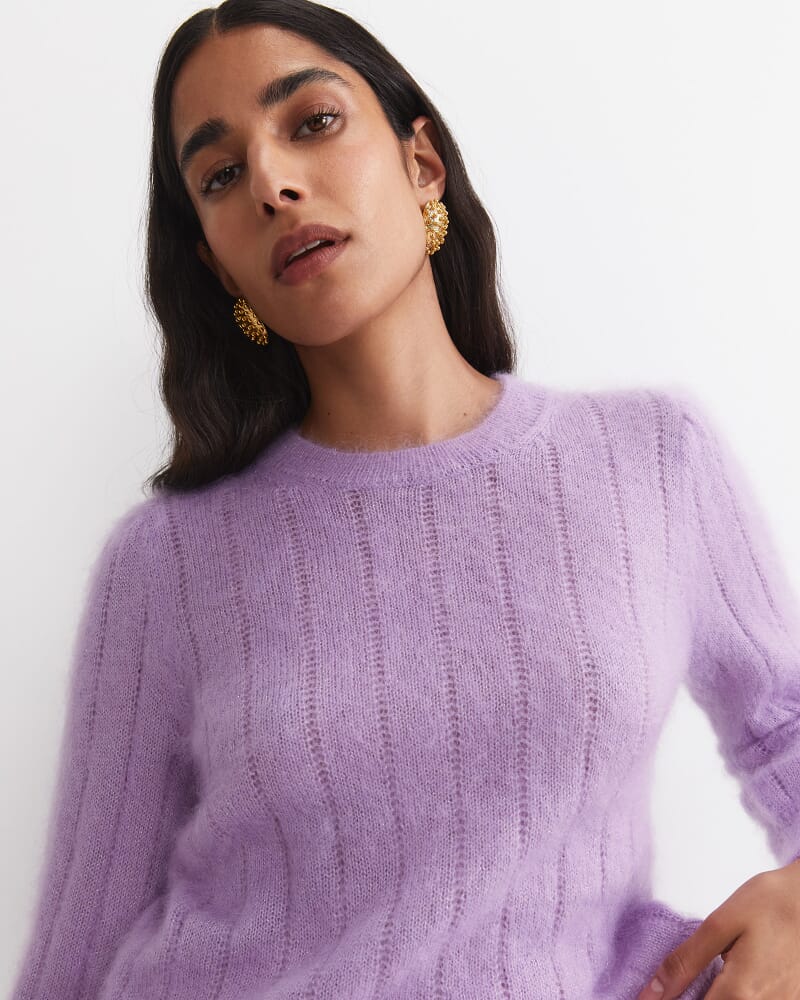 Tatiana Mohair Sparkle Sweater in LILAC