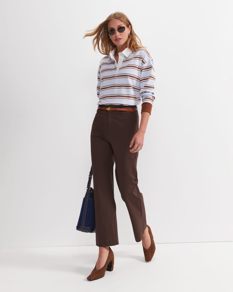 Felicity Straight Leg Pant in CHOCOLATE