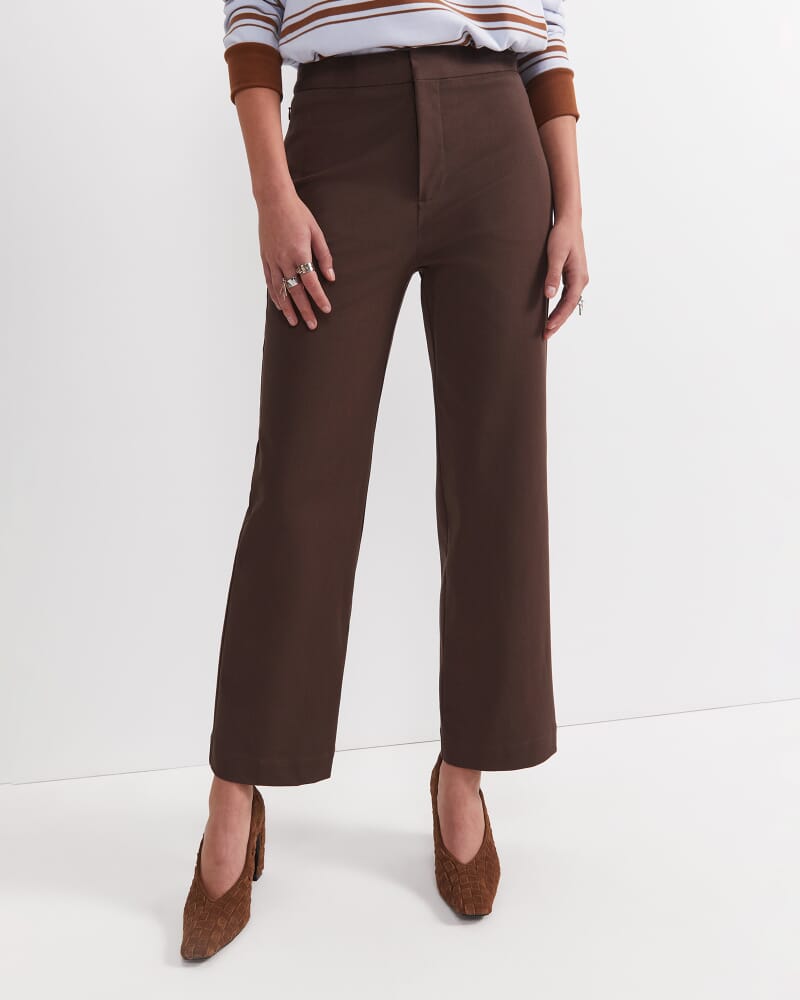 Felicity Straight Leg Pant in CHOCOLATE