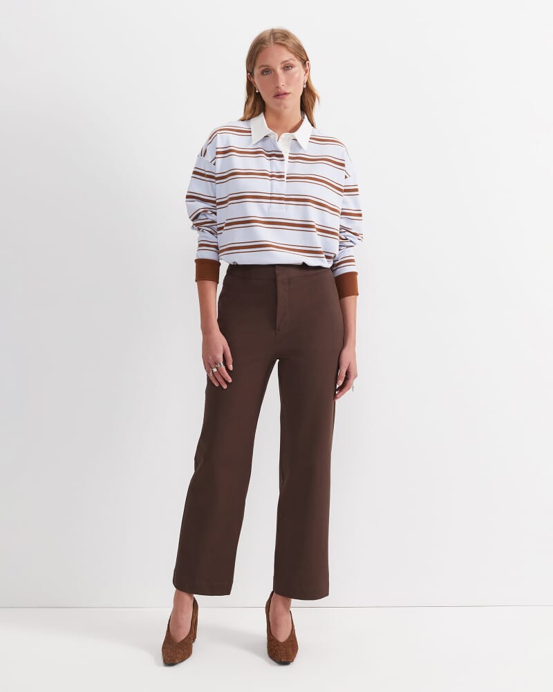 Felicity Straight Leg Pant in CHOCOLATE