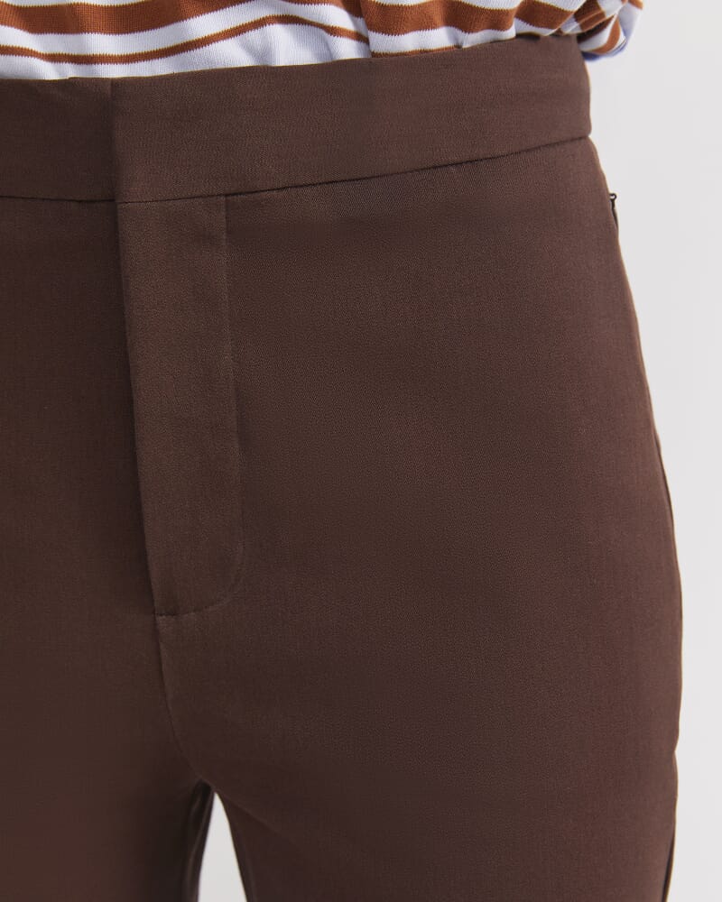 Felicity Straight Leg Pant in CHOCOLATE
