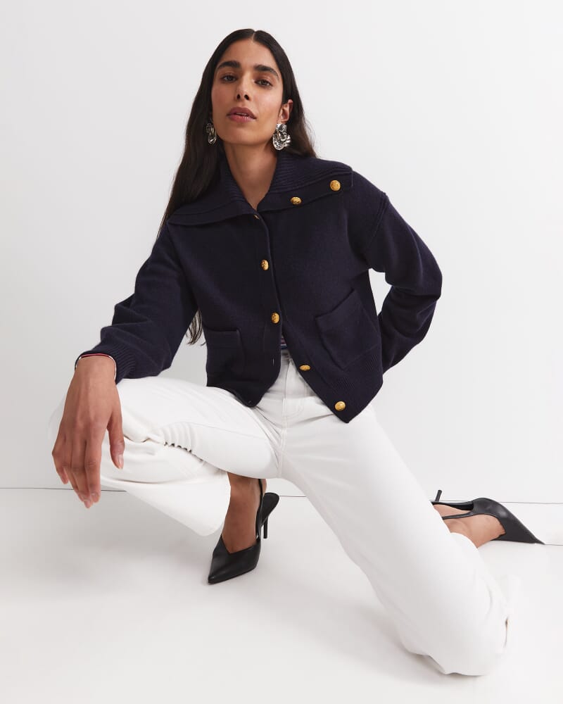 Sunshine Collared Merino Cardigan