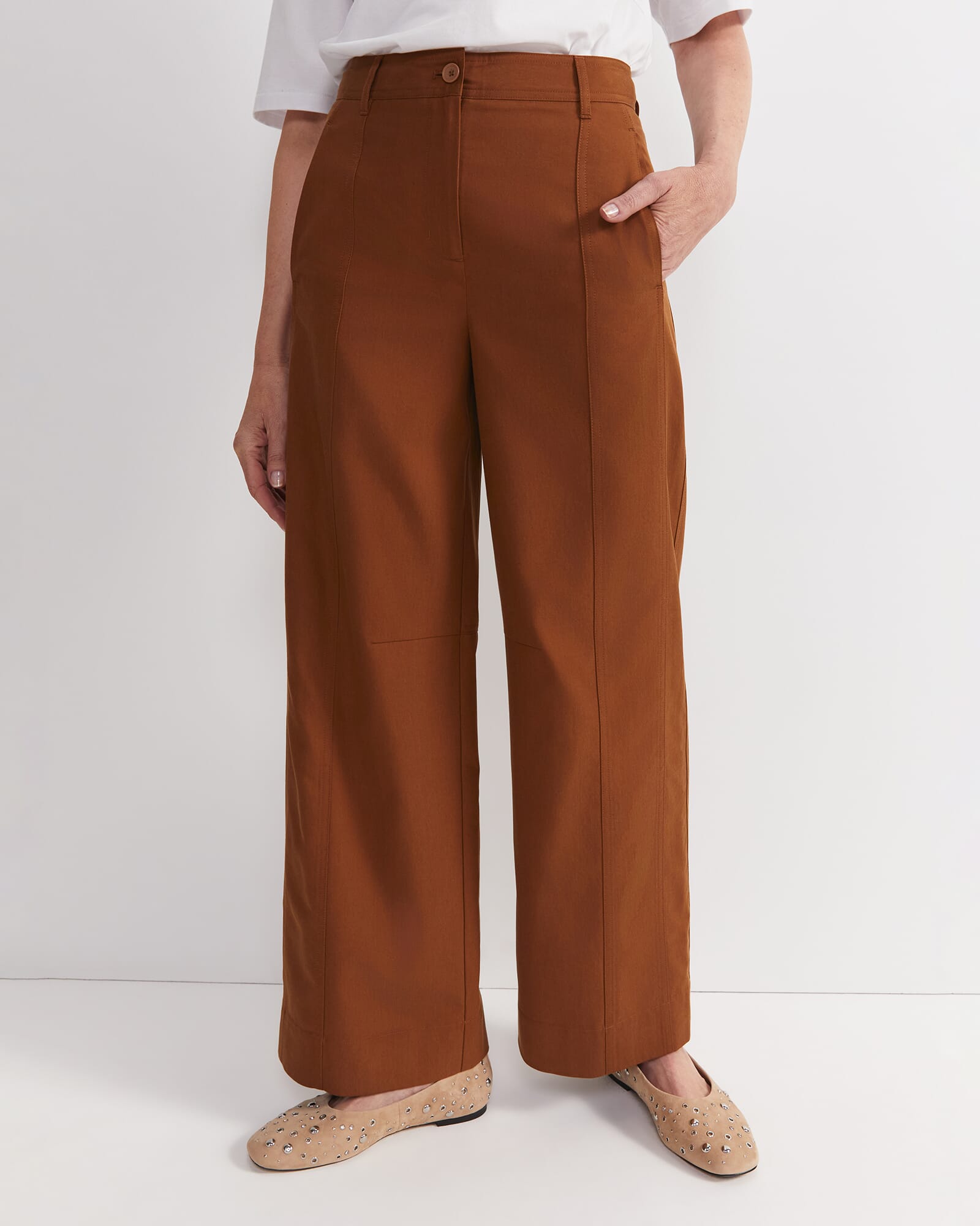 Hazel Panelled Wide Leg Pant