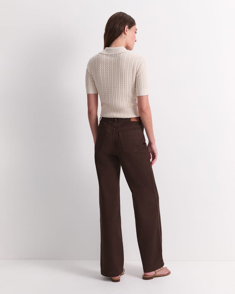 Allegra Patch Pocket Jean in CHOCOLATE