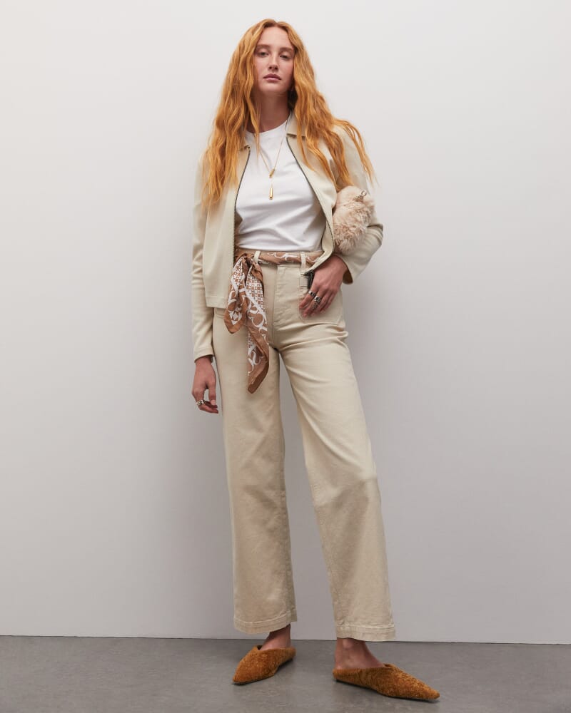 Allegra Patch Pocket Jean in ECRU