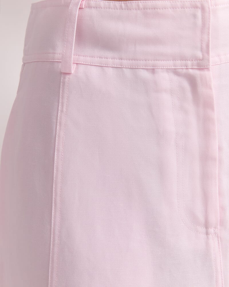 Vallerina Fit & Flare Midi Skirt in BLUSH