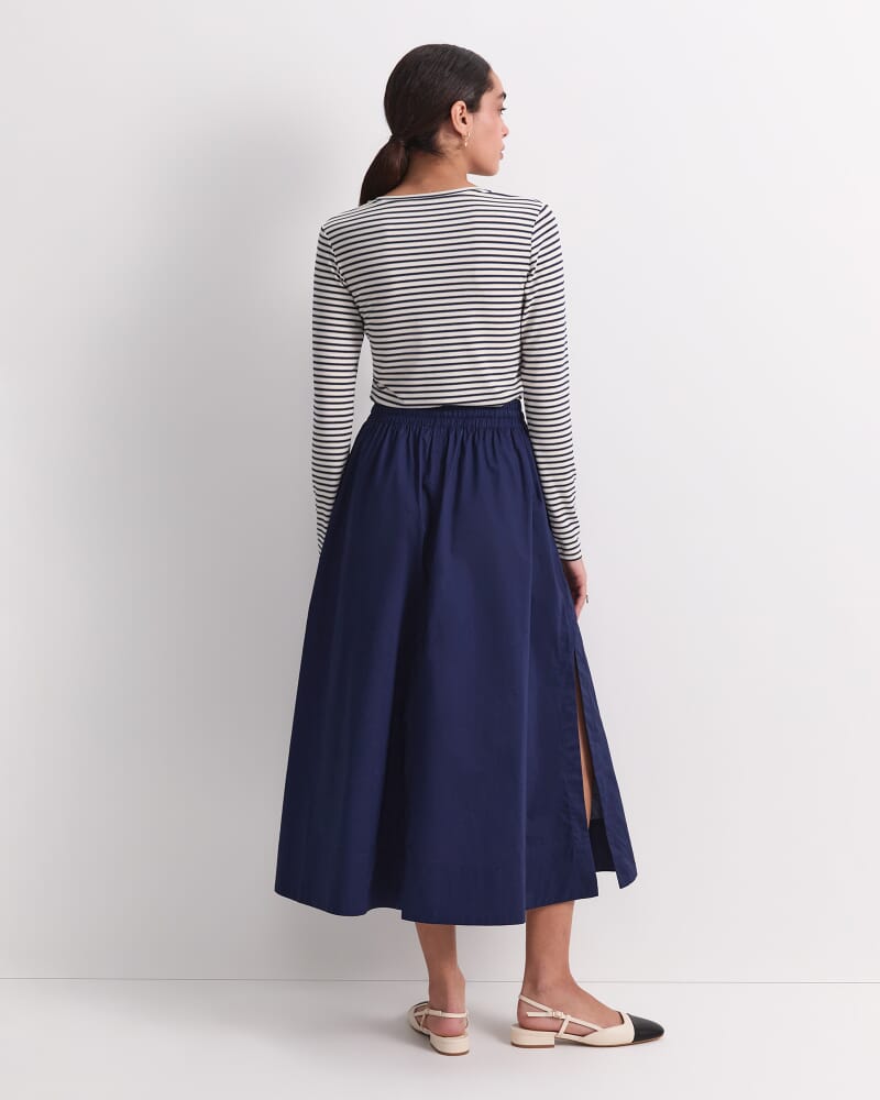 Tessa Midi Skirt in NAVY