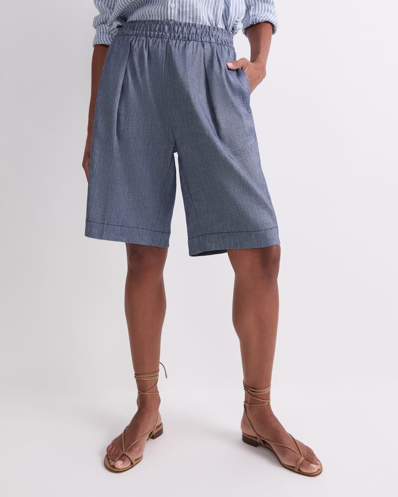 Rosa Elasticated Short in INDIGO