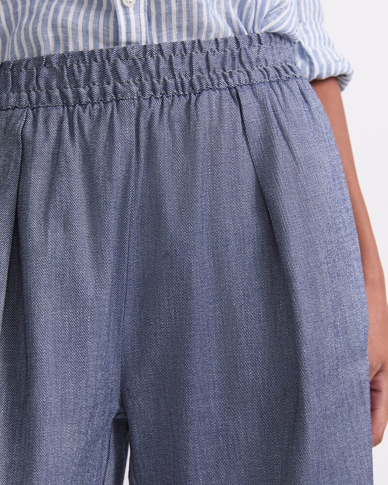 Rosa Elasticated Short in INDIGO
