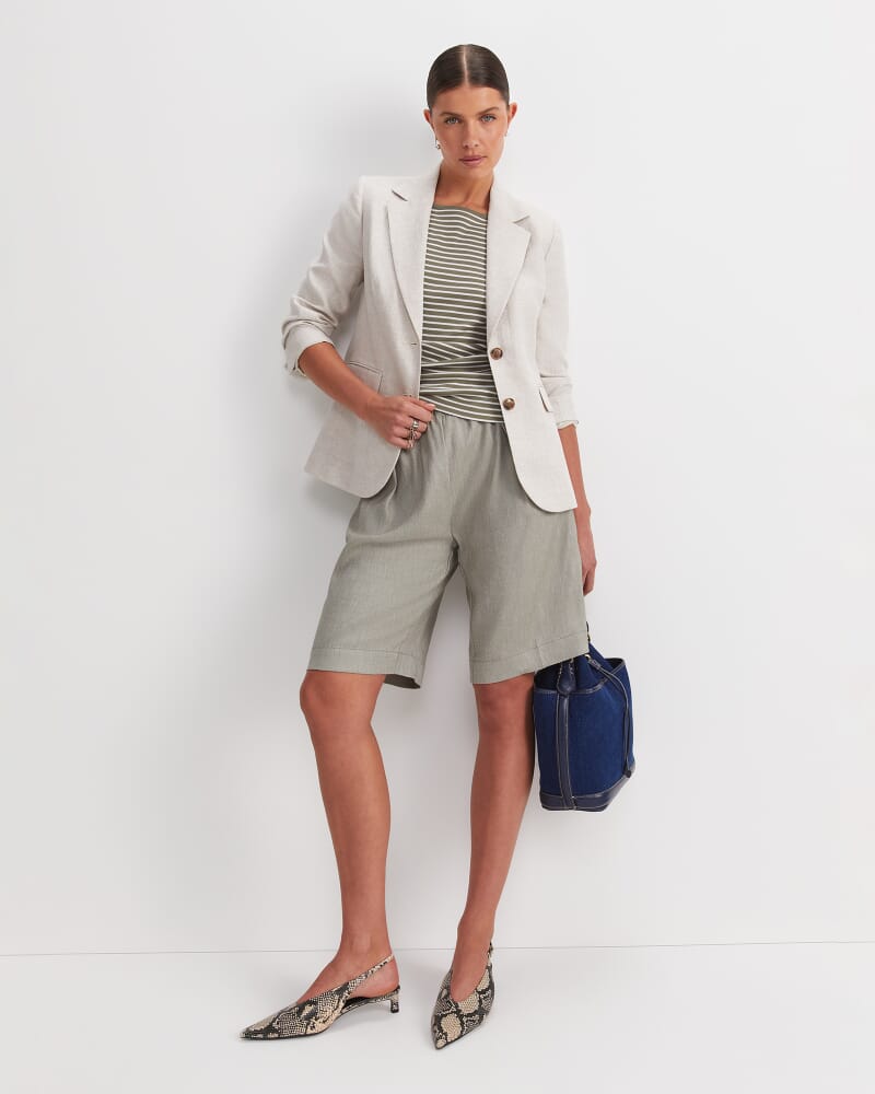 Rosa Elasticated Short in SOFT KHAKI