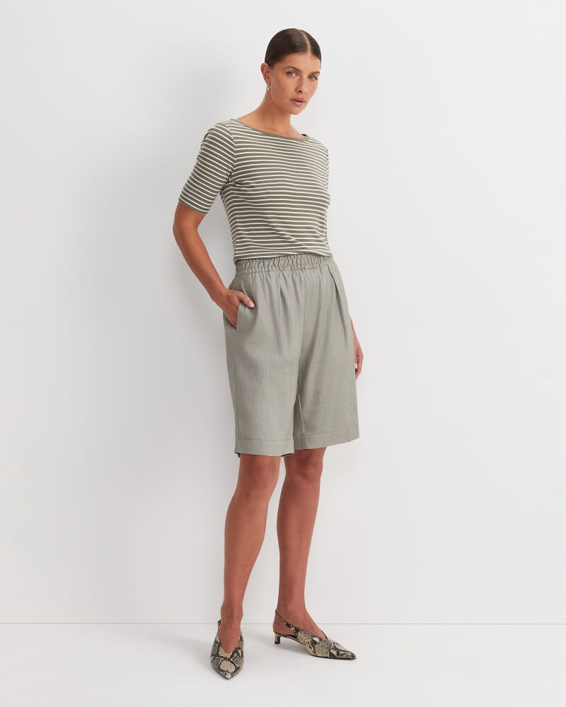 Rosa Elasticated Short in SOFT KHAKI