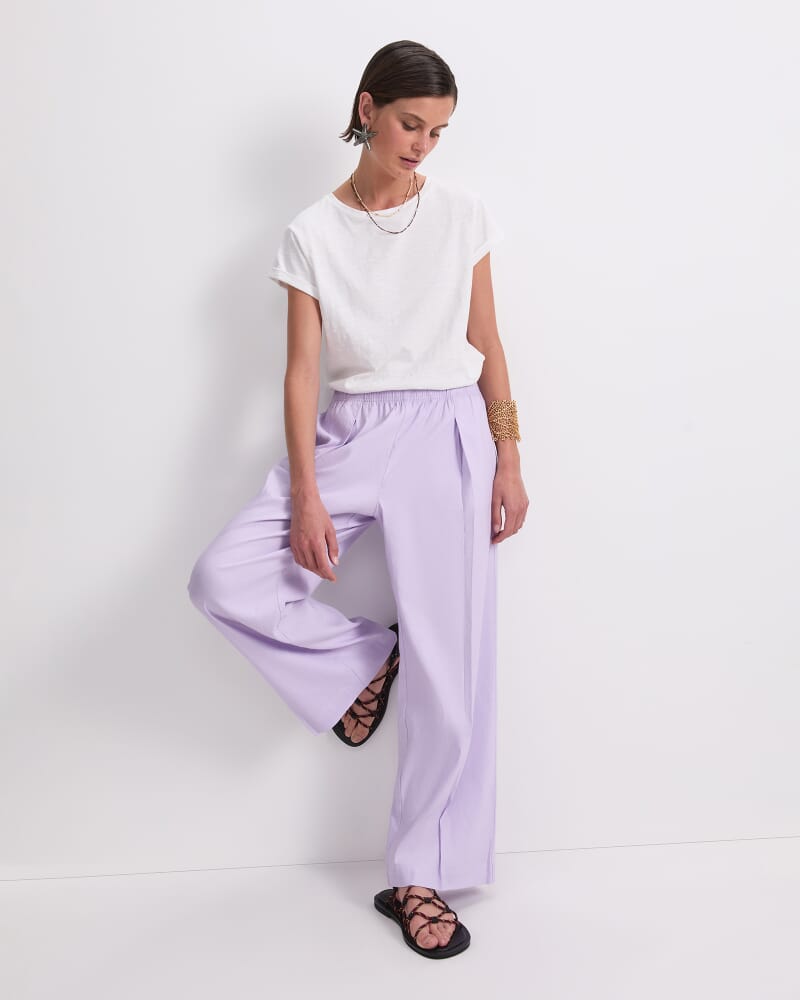 Alexa Slub Cotton Tee in WHITE