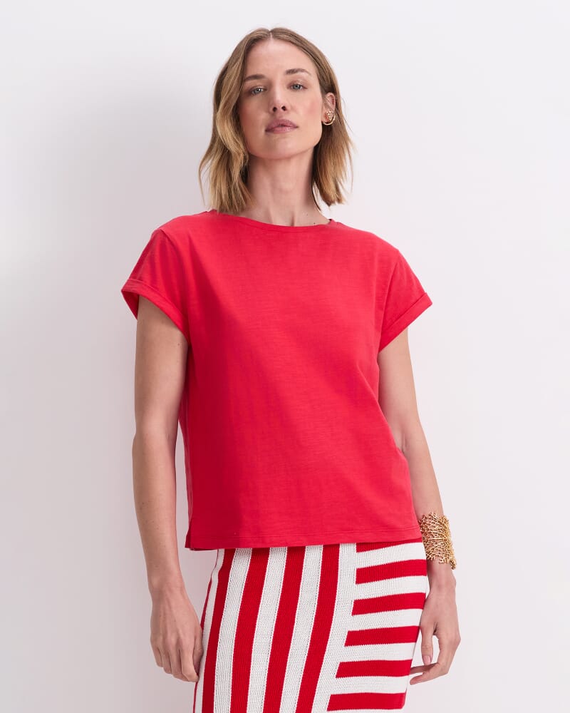 Alexa Slub Cotton Tee