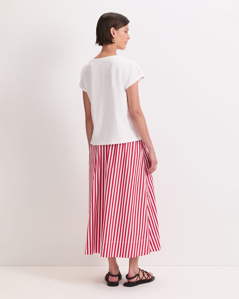 Alexa Slub Cotton Tee in WHITE