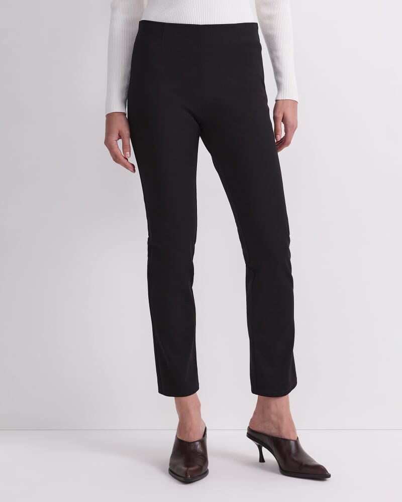 Felicity Flat Front Pant in BLACK