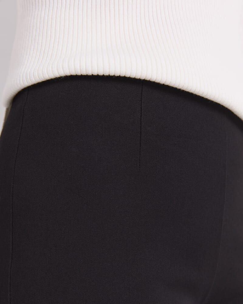 Felicity Flat Front Pant in BLACK