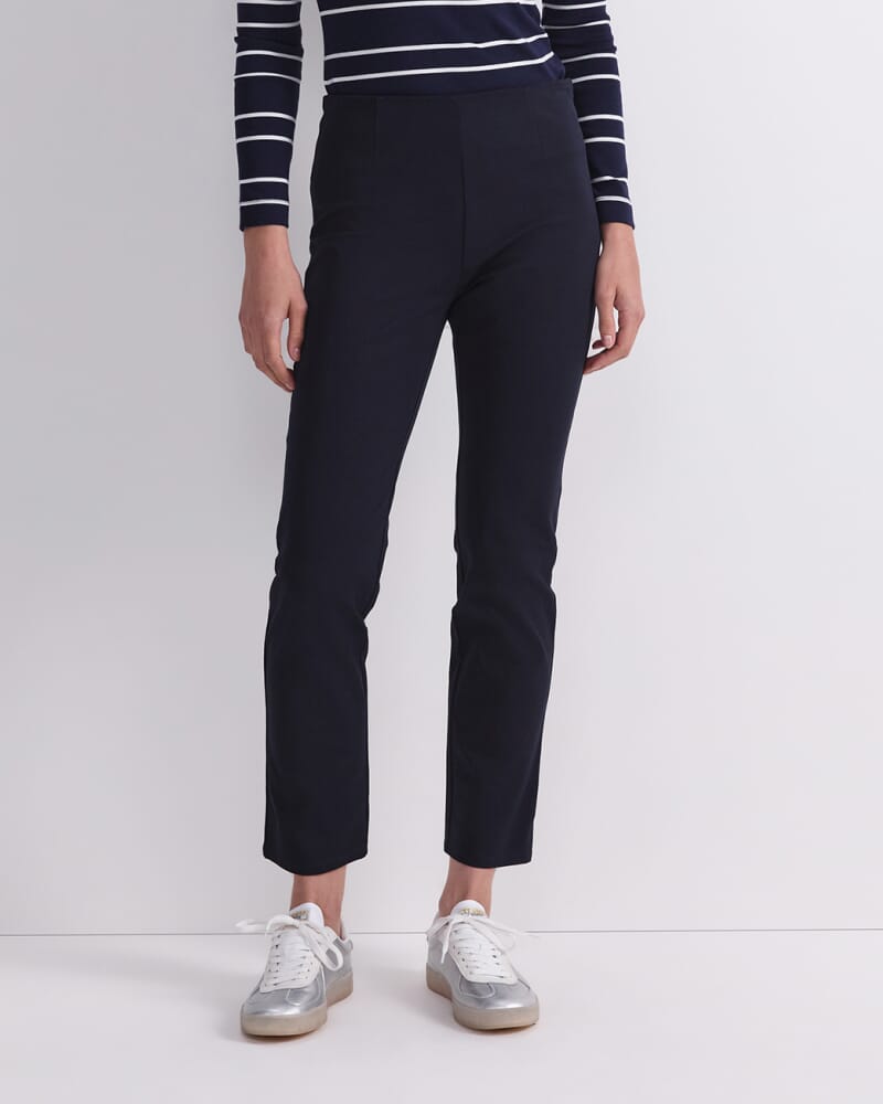 Felicity Flat Front Pant in NAVY