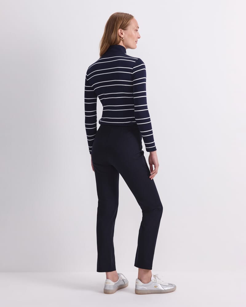 Felicity Flat Front Pant in NAVY