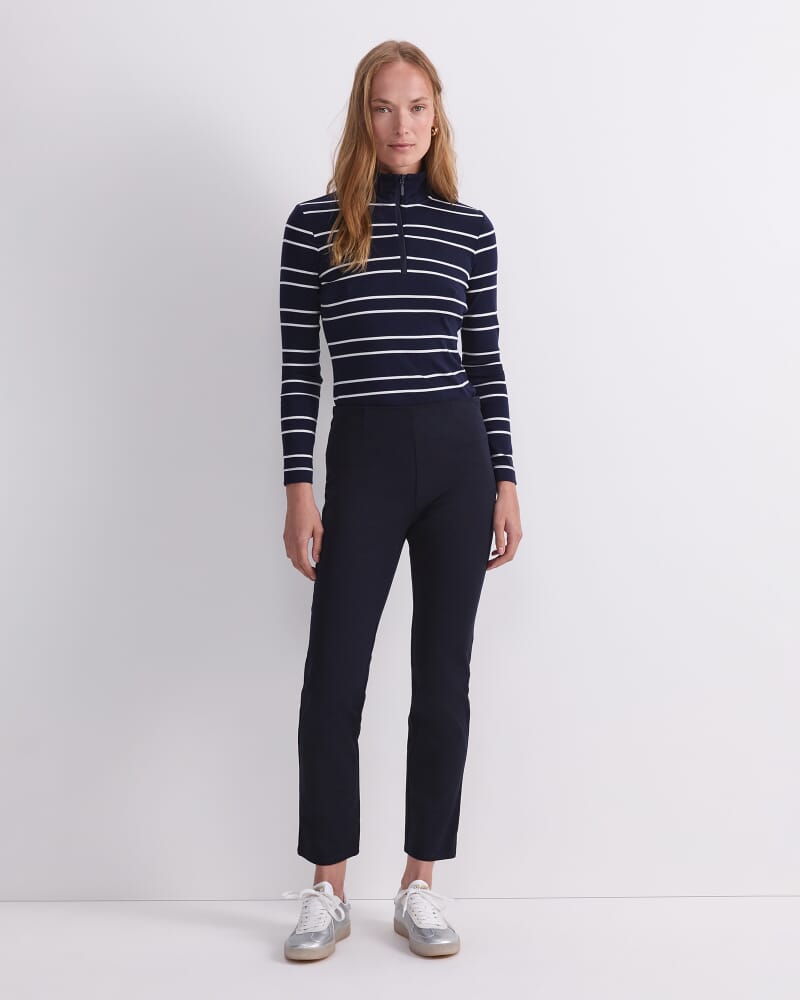 Felicity Flat Front Pant in NAVY