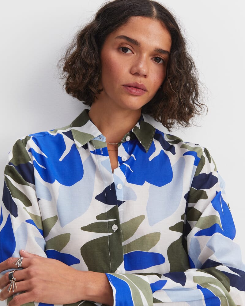 Ivy Cotton Silk Shirt in MULTI