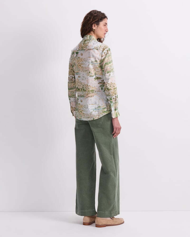Story Map Liberty Shirt in GREEN MULTI