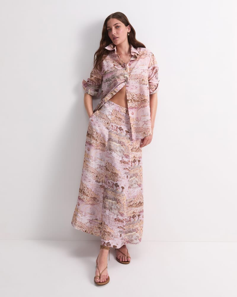 Story Map Liberty Shirt in PINK MULTI