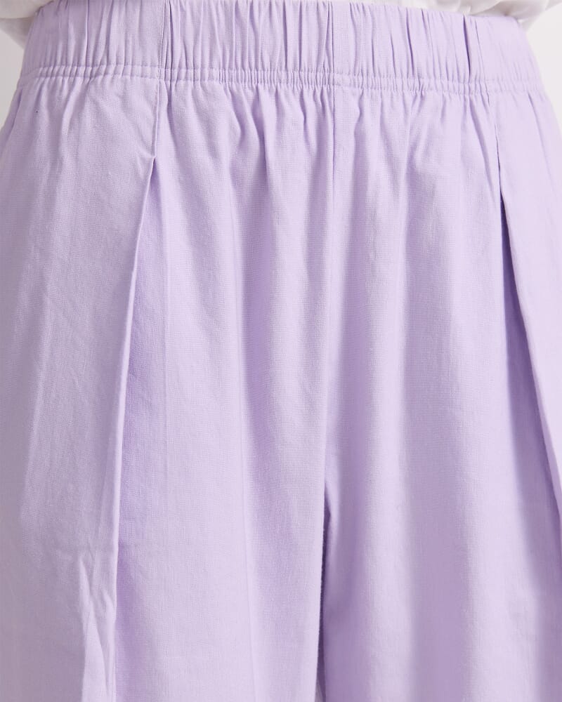 Rosa Straight Linen Pant in LILAC