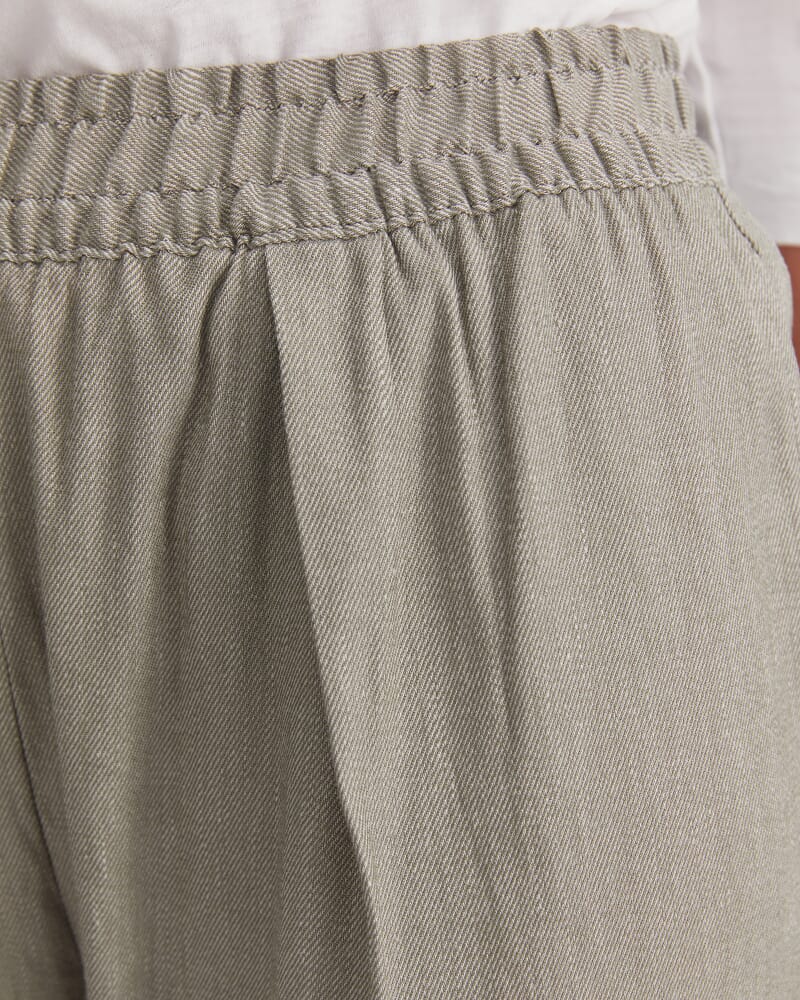Rosa Straight Linen Pant in SOFT KHAKI
