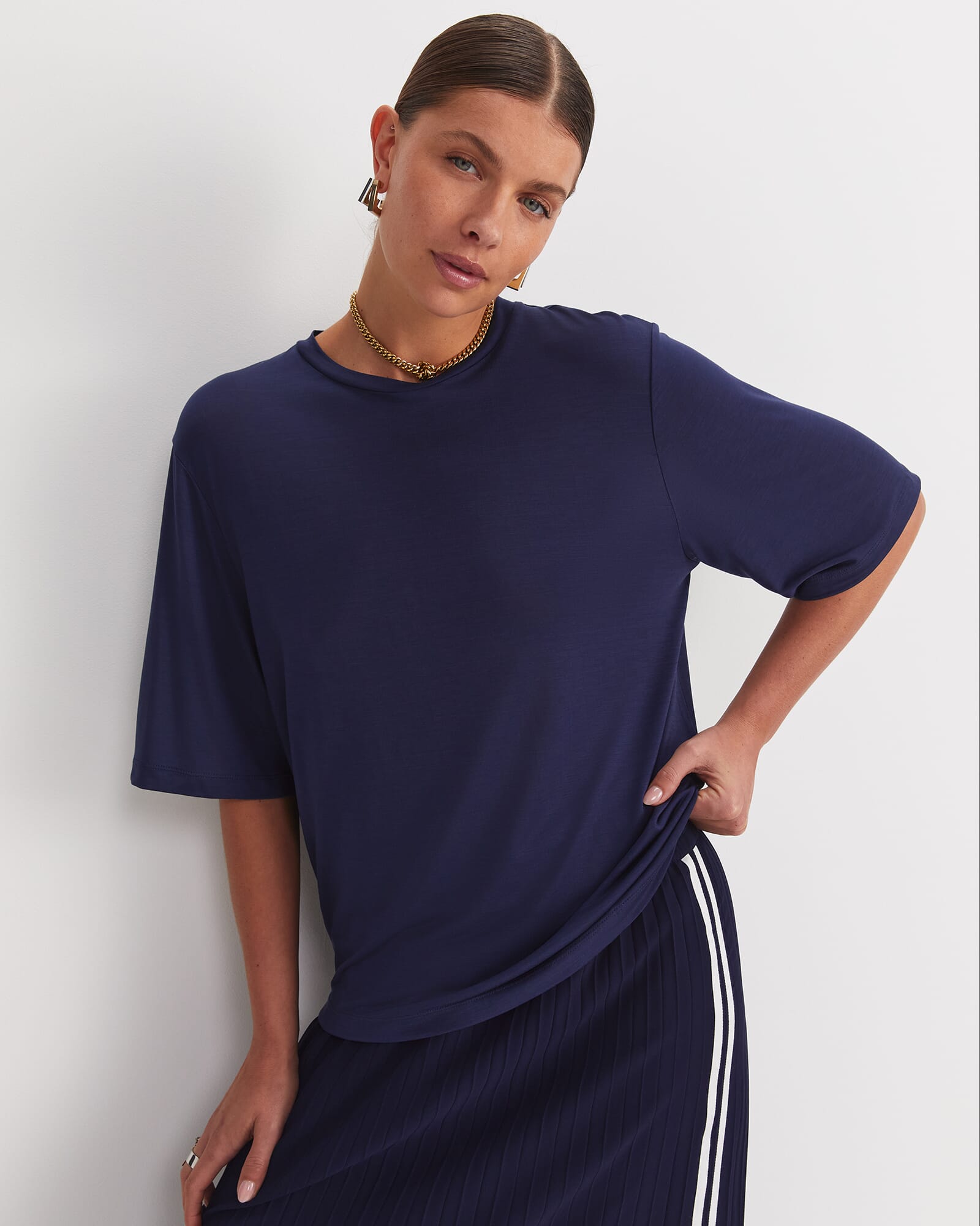 Sylvie Draped Jersey Top