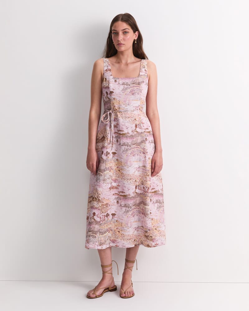 Story Map Liberty Midi Dress in PINK MULTI