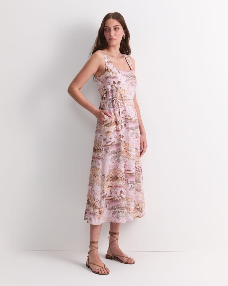 Story Map Liberty Midi Dress in PINK MULTI