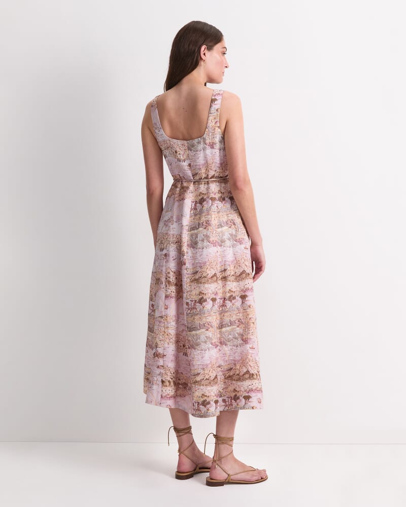 Story Map Liberty Midi Dress in PINK MULTI