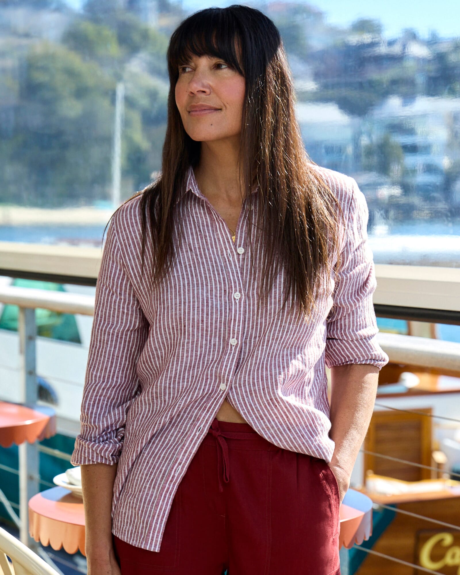 Dahlia Stripe Linen Shirt