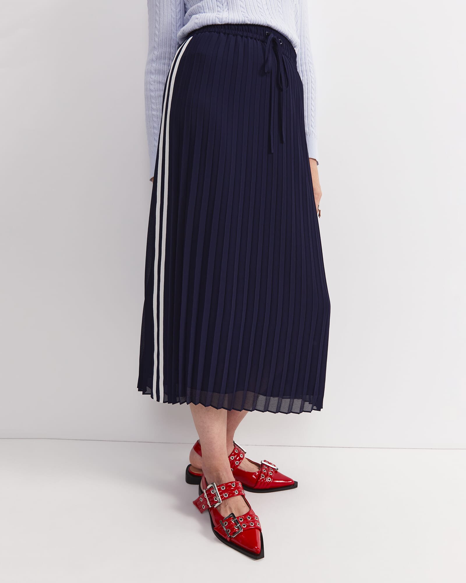 Lumi Pleated Midi Skirt