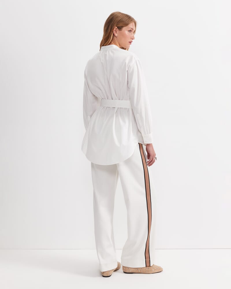 Amelie Tie-Waist Blouse in WHITE