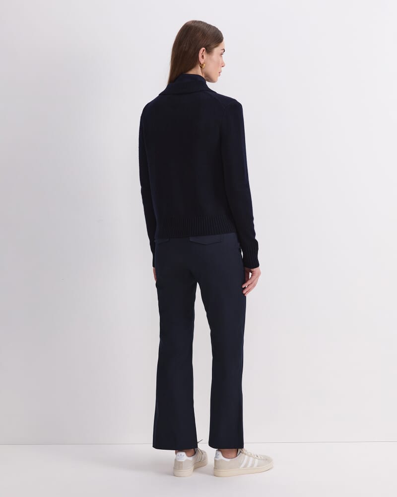 Sunshine Merino Shirt Cardigan in NAVY