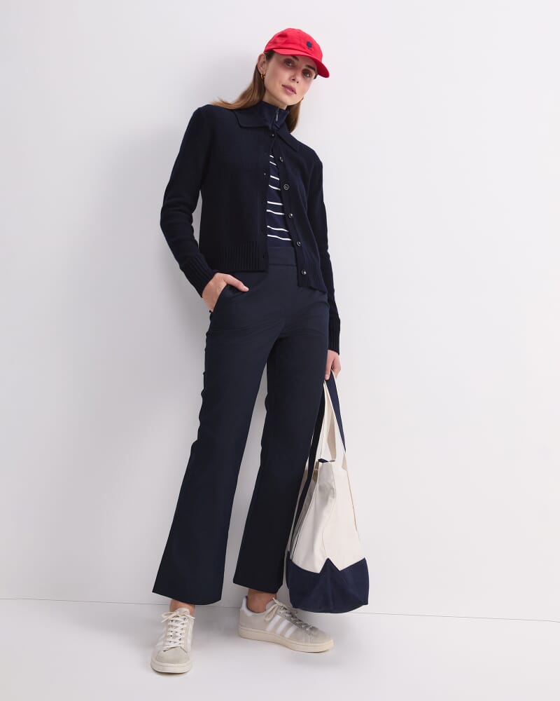Sunshine Merino Shirt Cardigan in NAVY