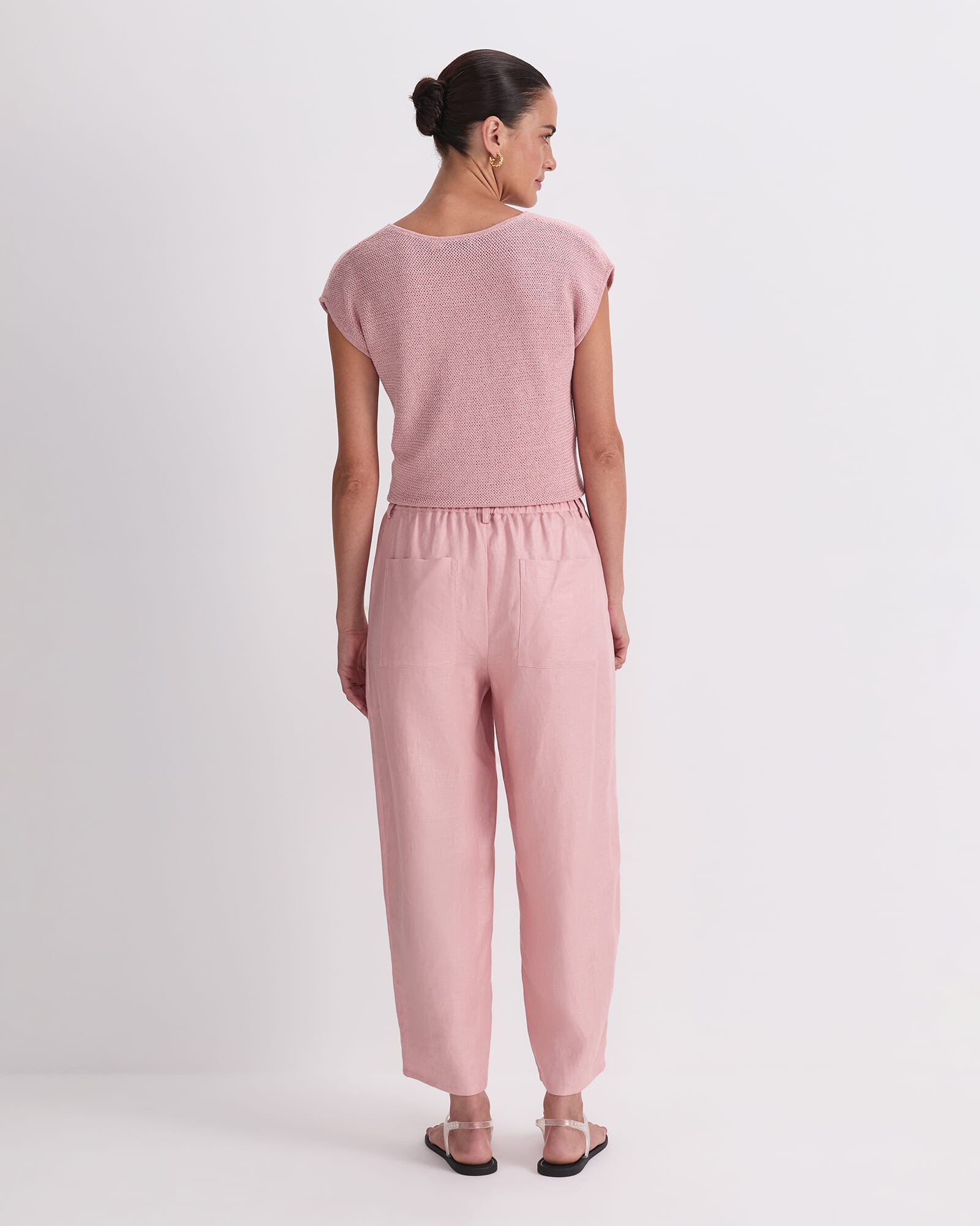 Jamie Barrel Linen Pant