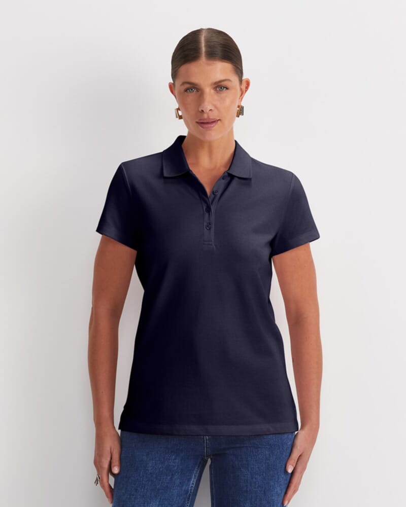 Jolene Pique Polo in NAVY