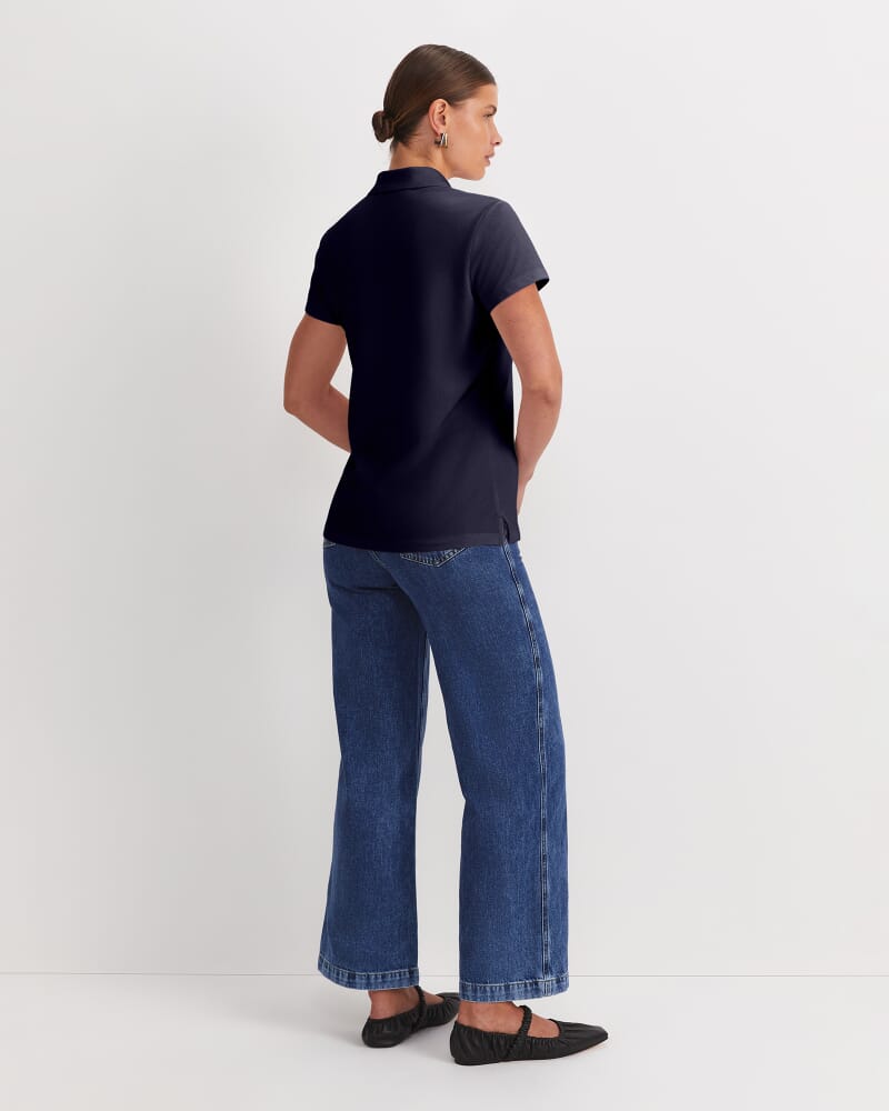 Jolene Pique Polo in NAVY