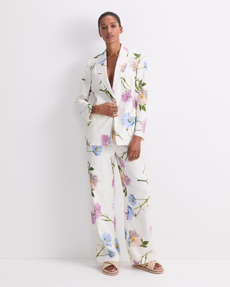 Garden Scatter Liberty Jacket in WHITE MULTI