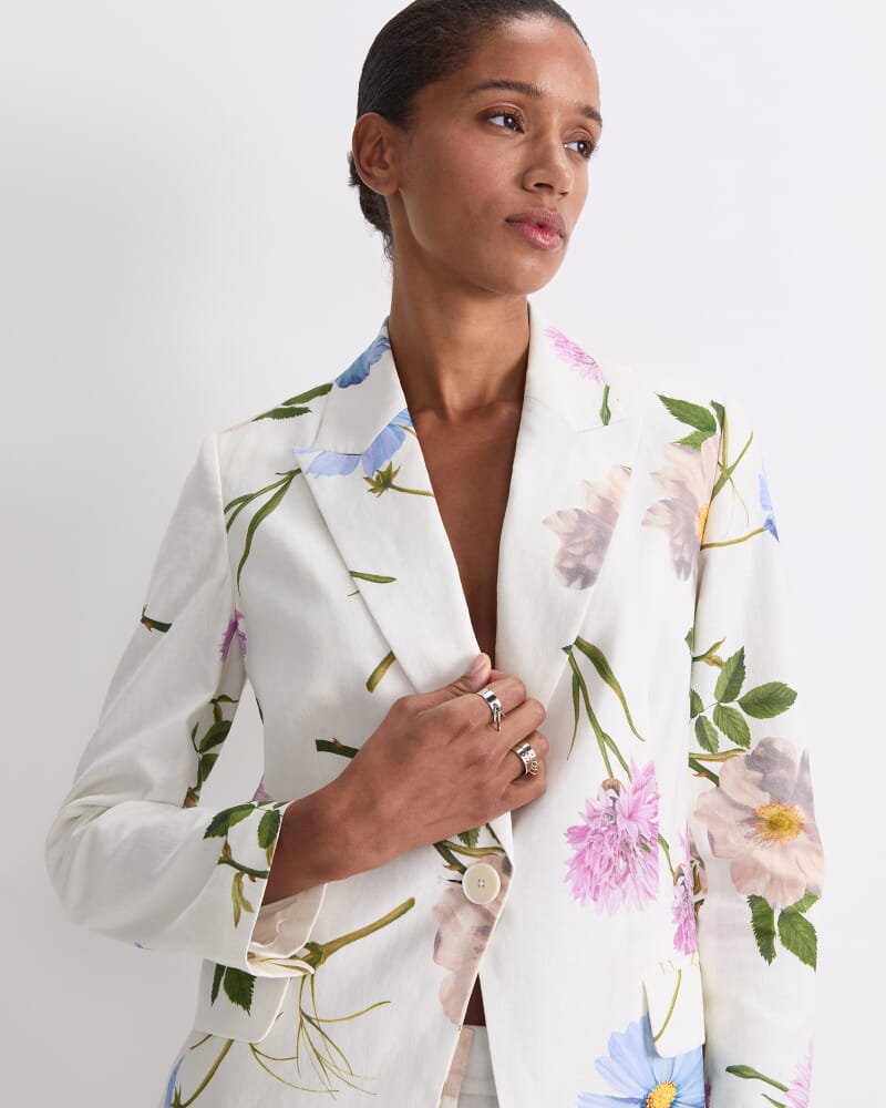 Garden Scatter Liberty Jacket in WHITE MULTI