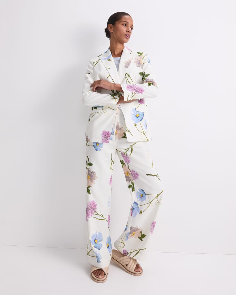 Garden Scatter Liberty Jacket in WHITE MULTI