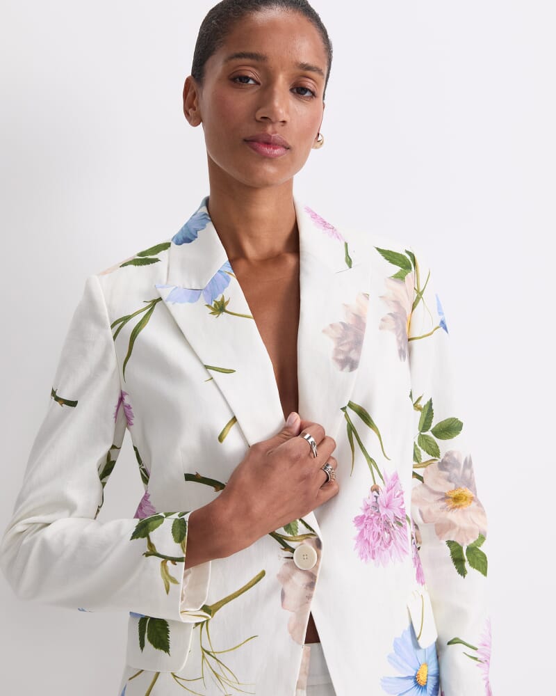 Garden Scatter Liberty Jacket in WHITE MULTI