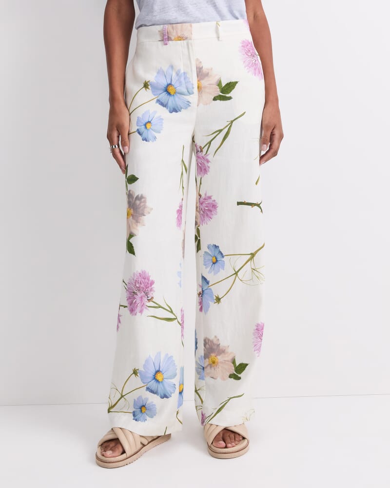 Garden Scatter Liberty Pant in WHITE MULTI